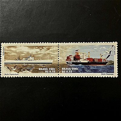Série de Selos do Brasil - Marinha Mercante de Ontem e de Hoje - 2001 - Mint - ref.3357