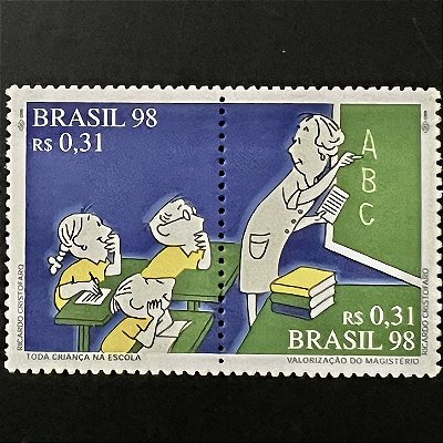 Série de Selos do Brasil - Educação - Toda Criança na Escola - 1998 - Mint - ref.3358