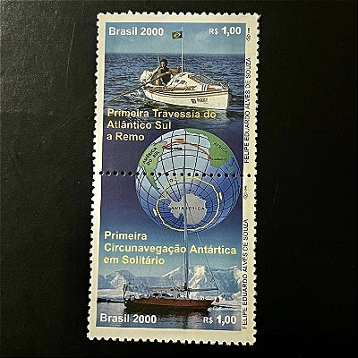 Série de Selos do Brasil - 1a.Travessia do Atlantico Sul a Remo - 2000 - Mint - ref.3360