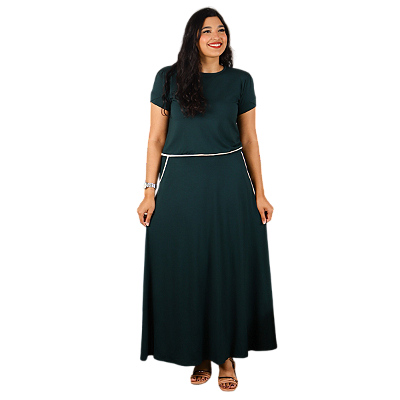 Conjunto Feminino Plus Size Moda Evangélica Saia Longa e Blusa