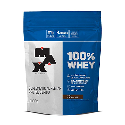 100% Whey Protein 900g REFIL - CHOCOLATE - PROMOÇÃO