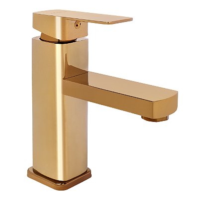 Torneira Acqua Metais Quadra 2026 Dourada Banheiro