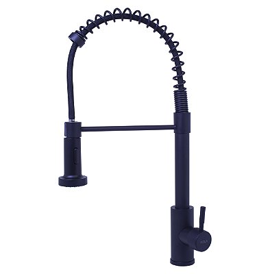 Torneira Gourmet Acqua Metais 3017 Preta Para Cozinha