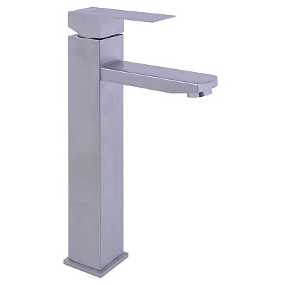 Torneira banheiro bica alta Acqua Metais 204 Quadra Inox