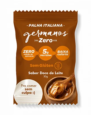 Palha Italiana Proteica Germanos Sabor Doce de Leite
