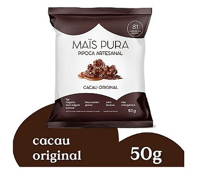 Pipoca Artesanal Mais Pura Cacau Original 50g
