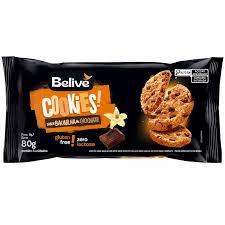 Cookie Sem Glúten Sem Lactose Sem Leite Baunilha e Chocolate Belive