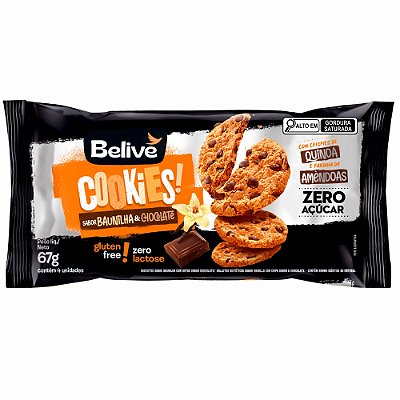 Cookie Baunilha e Chocolate Sem Glúten Sem Açúcar Sem Leite Belive