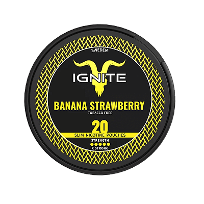 IGNITE Banana Strawberry 22mg – Pouches de Nicotina Extra Forte com Sabor Frutado