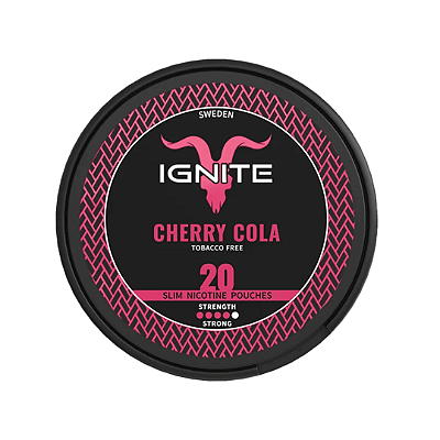 IGNITE Cherry Cola 16mg – Pouch de Nicotina com Sabor Intenso de Cola com Cereja