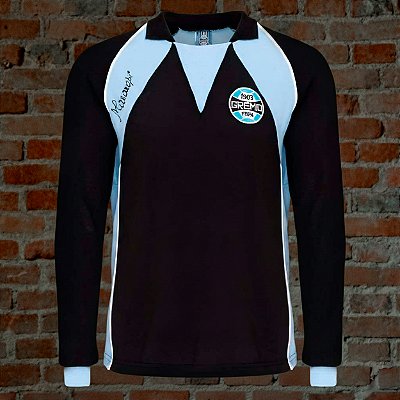 Camisa de Goleiro Autografada Mazarópi 1983 Mundial Grêmio Retrô Assinatura Frontal