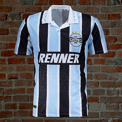 Camiseta Grêmio Libertadores 1995 Tricolor Curta