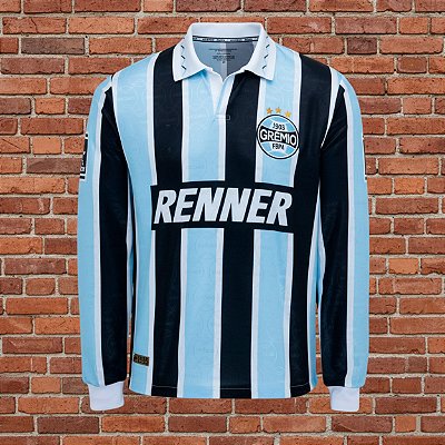 Camiseta Grêmio Libertadores 1995 Tricolor Longa