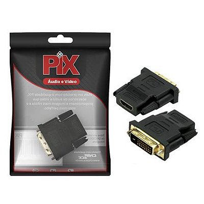 Adaptador DVI Macho Para HDMI Fêmea