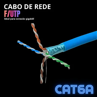 Cabo de Rede CAT6A Blindado Azul Siemon