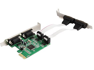 Placa PCIe 4 seriais RS232
