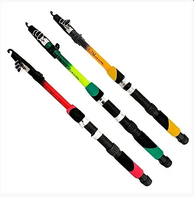 Vara de Pesca Telescópica 1,70m 20lbs p/ Molinete – Compacta e Resistente
