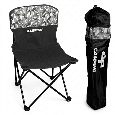 Cadeira Banco Portátil Camping Pesca Viagem Dobrável 36x60cm - Albatroz Fishing