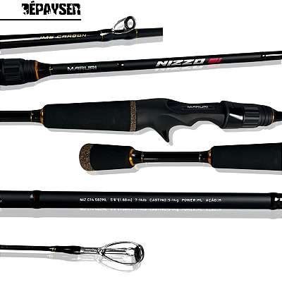 Vara de Pesca para Carretilha Nizzo 1,68m 7-14lb 2 Partes - Maruri