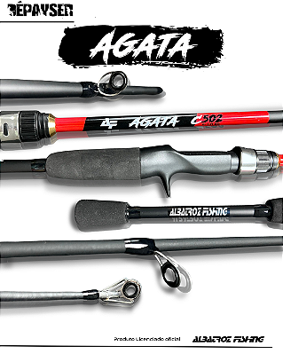 Vara Carretilha Albatroz Ágata 2 Partes Carbono 1,50m 6-12lb