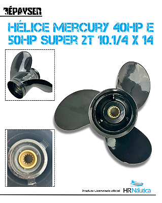 Hélice Motor Popa Mercury 40hp e 50hp Super 2t 10.1/4 X 14