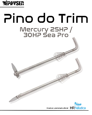 Pino Encosto Do Trim Com Mola Mercury 25 Hp / 30 Hp Sea Pro