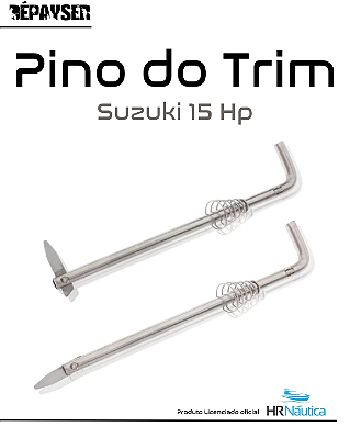 Pino Encosto Do Trim Suzuki 15 Hp Com Mola