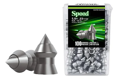 Chumbinho Dépayser Chumbo Munição Pontiagudo Speed 5.5mm 100 Unidades