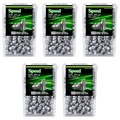 Kit C/5 Chumbinho Dépayser Chumbo Munição Pontiagudo Flash Speed 5.5mm