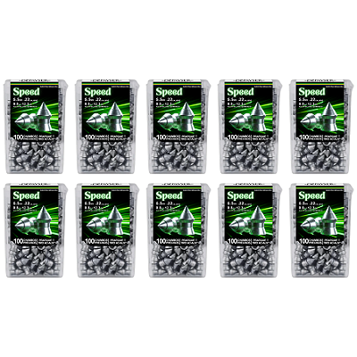 Kit 10 Chumbinho Speed 5.5mm Carabina Perfura Pontiagudo 1000 Unidades - Dépayser