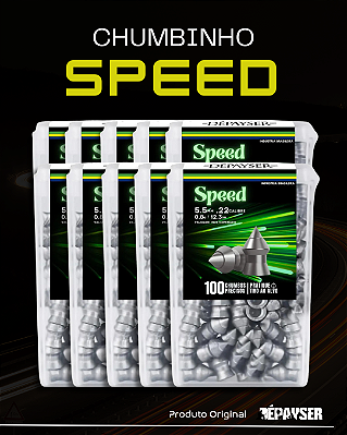 Kit C/10 Chumbinho Dépayser 5,5mm Speed Pontiagudo Perfurante Flash