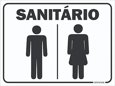 Placa Banheiro Unisex Toalete Sanitário Homem Mulher