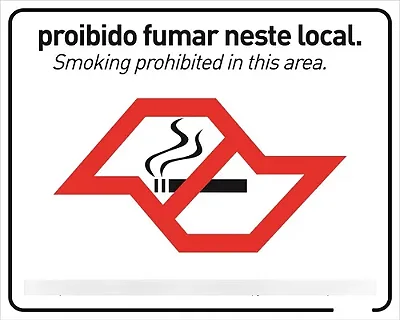 Placa Sinalização Aviso Proibido Fumar Sp