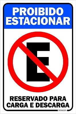 Placa de Garagem – Proibido Estacionar | Guincho 24h | Carga e Descarga