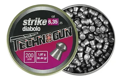 Chumbinho Carabina 6.35 Technogun Strike Diabolo 200unidades