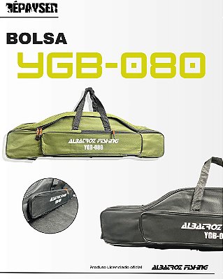 Bolsa Porta Varas Semirigido 80cm Albatroz Ygb-080 Cor Preta e Verde