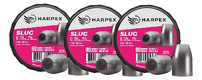 Kit 3 Chumbinho 6.35mm Harpex Slug Chumbo P/ Carabina 80 Un