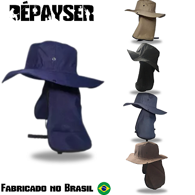 Kit 5 Chapéus Pescador Camping Australiano Proteção Pescoço