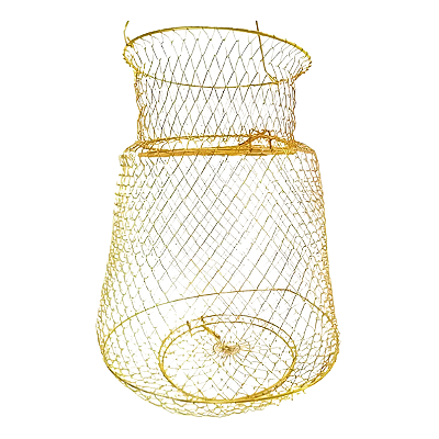 Samburá De Arame Galvanizado Viveiro Para Pesca Com Molas