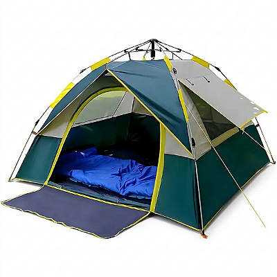 Barraca Automatica Af-20 2/3 Pessoas - Verde/branco/amarelo