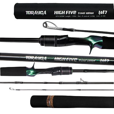 Vara Para Carretilha High Travel Viagem Portátil Super Leve 1,83m 8-16lbs 5 Partes - Tacom