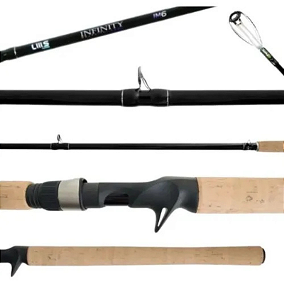 Vara de Pesca para Carretilha Infinity Black 2,10m 30-60lb 2 Partes - Lumis