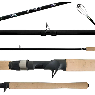 Vara de Pesca para Carretilha Infinity Black 2,30m 30-60lb 2 Partes - Lumis