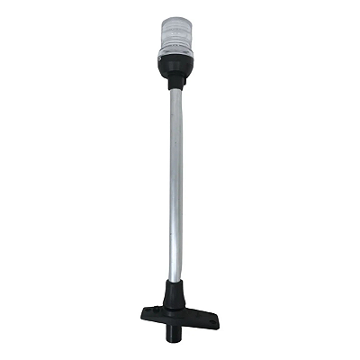 Mastro de Luz Náutico Popa Preto 12V 40cm HALÓGENA Lancha Preto