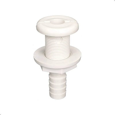 Saída De Água Náutica 3/4 Polegadas 8cm Plástico Branco