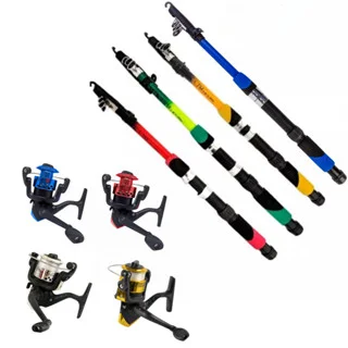 Kit de Pesca Barato 1x Vara de 1,70m 12-20lb 1x Molinete HT200 + Linha de Brinde