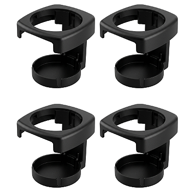 Kit 4 Porta Copos Dobrável Universal Preto Para Carro Barco Caminhão Stanley