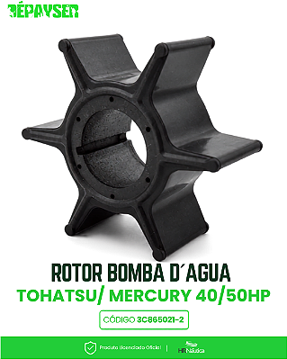 Rotor Bomba d’Água Tohatsu Mercury 40/50 HP 2T 3C8-65021-2 HR Náutica