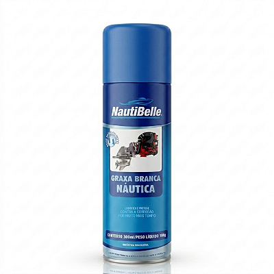 Graxa Branca Náutica Spray 300ml 1 / 3 / 5 unidades Lubrificante Anticorrosivo - Nautibelle