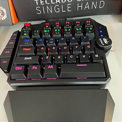 Teclado Mecânico Single Hand Usb Antigosthing Macro Rainbow Kp-tm003